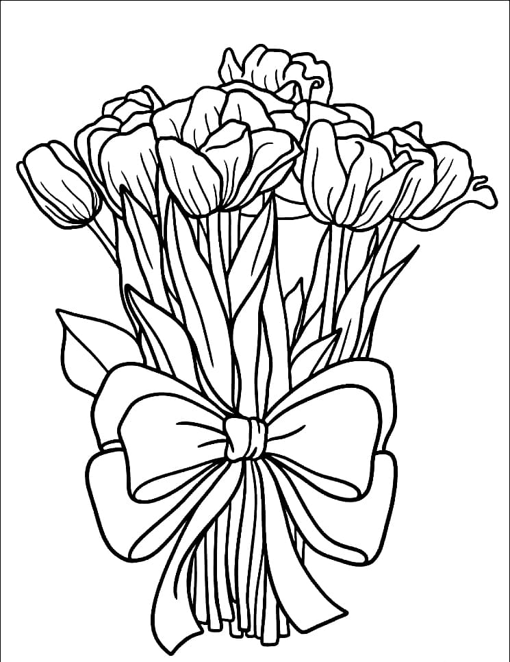 Tô màu Bó Hoa Tulip