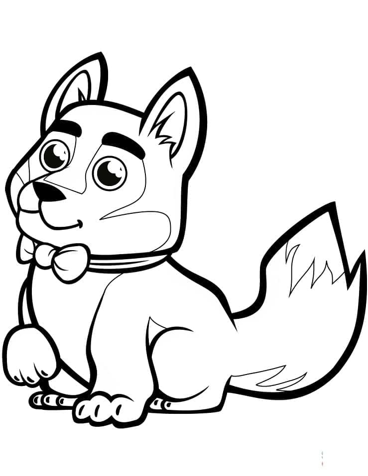 Tô màu Chó Husky Xinh Xắn