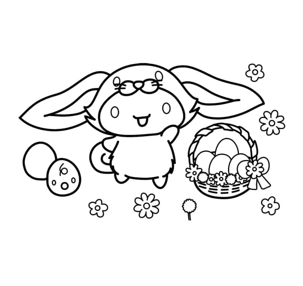 Tô màu Cinnamoroll Cho Lễ Phục Sinh