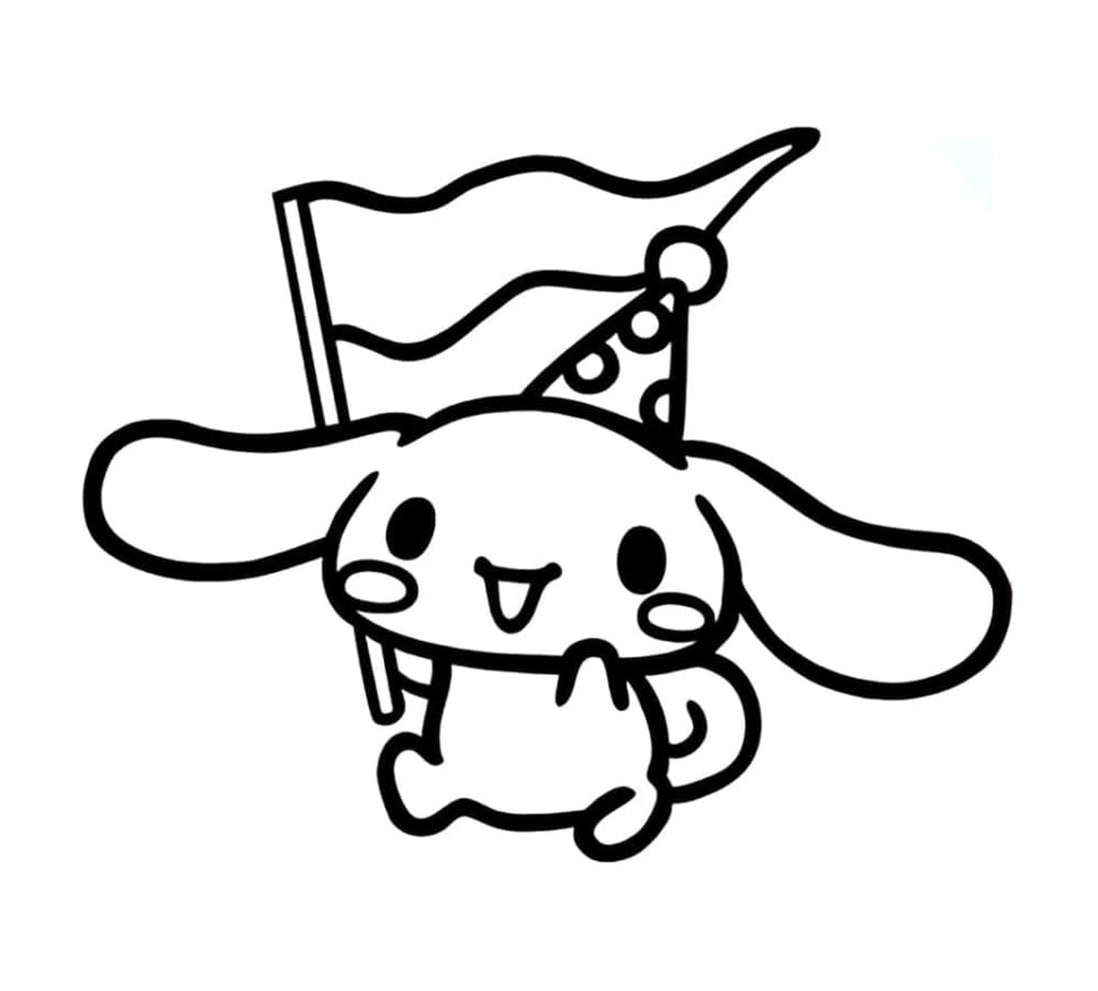 Tô màu Cinnamoroll Đội Mũ Dự Tiệc
