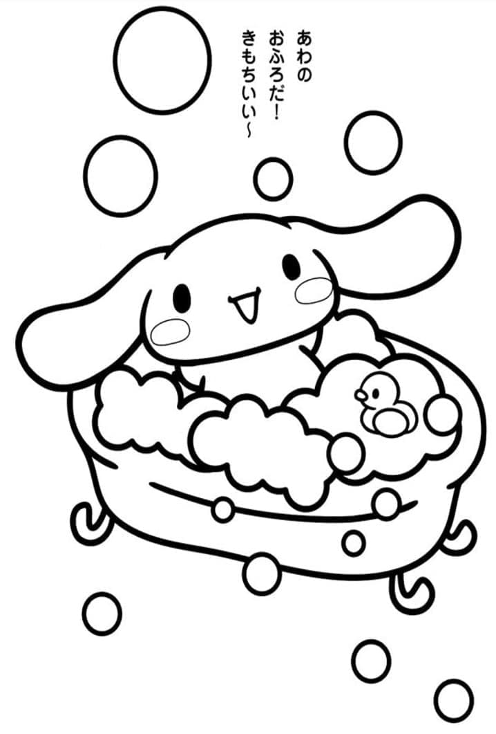 Tô màu Cinnamoroll Trong Bồn Tắm
