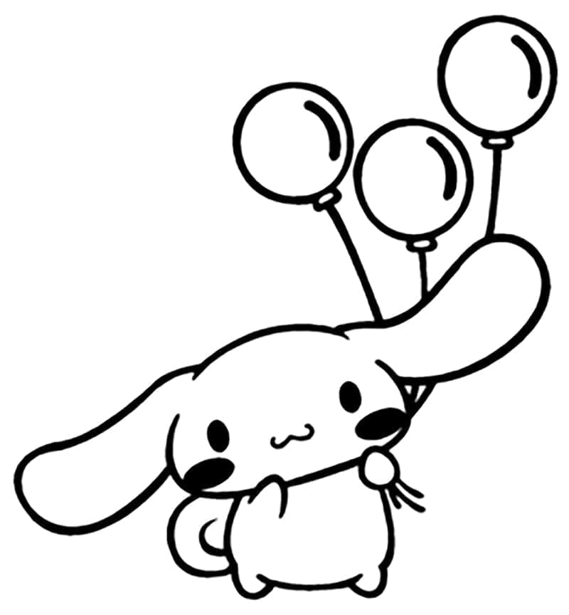 Tô màu Cinnamoroll Với Bóng Bay