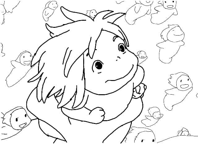 Tô màu Cô bé Ponyo