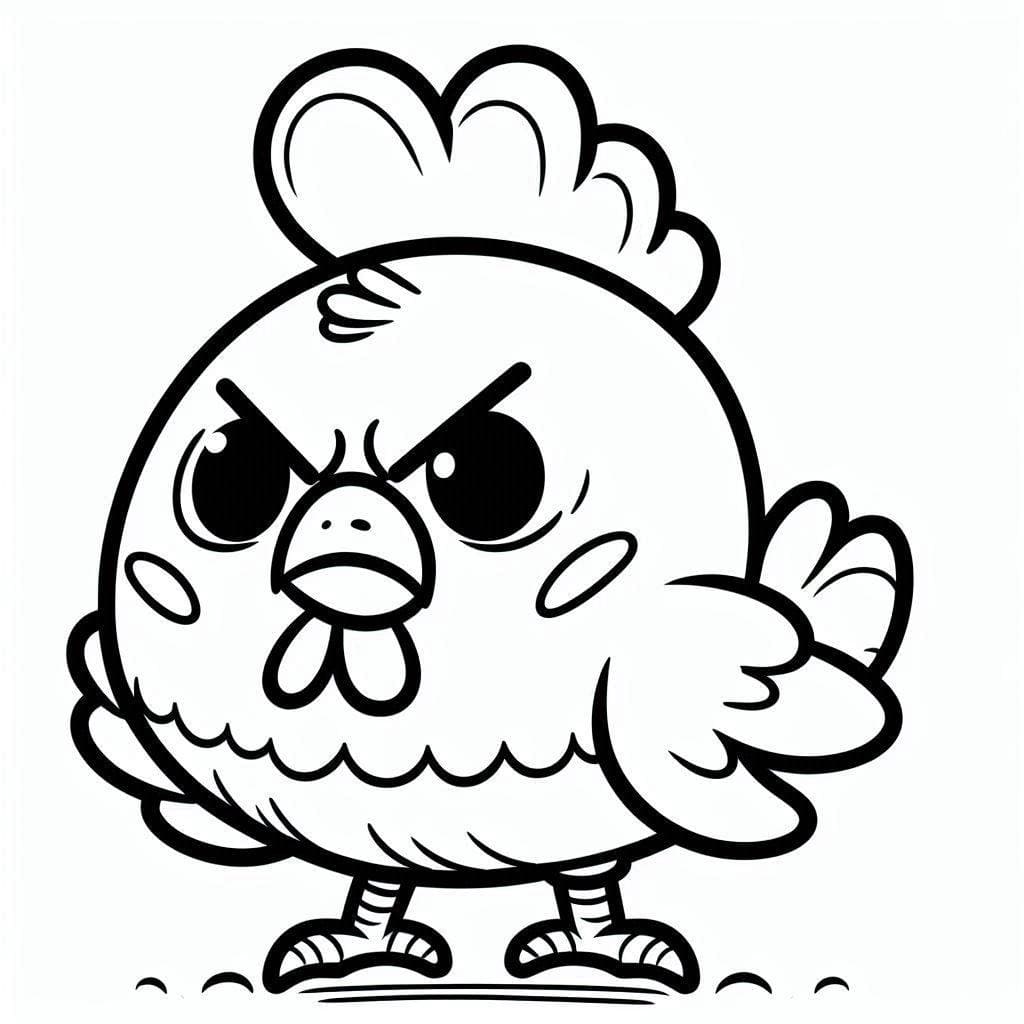 Tô màu Con Gà Tức Giận