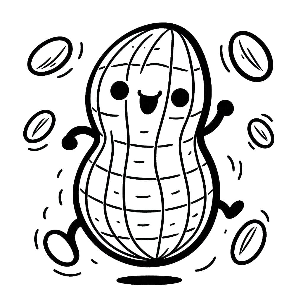 Tô màu Củ Lạc Nhảy Múa