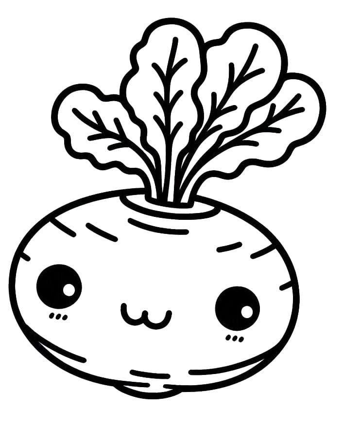 Tô màu Củ Su Hào Dễ Thương