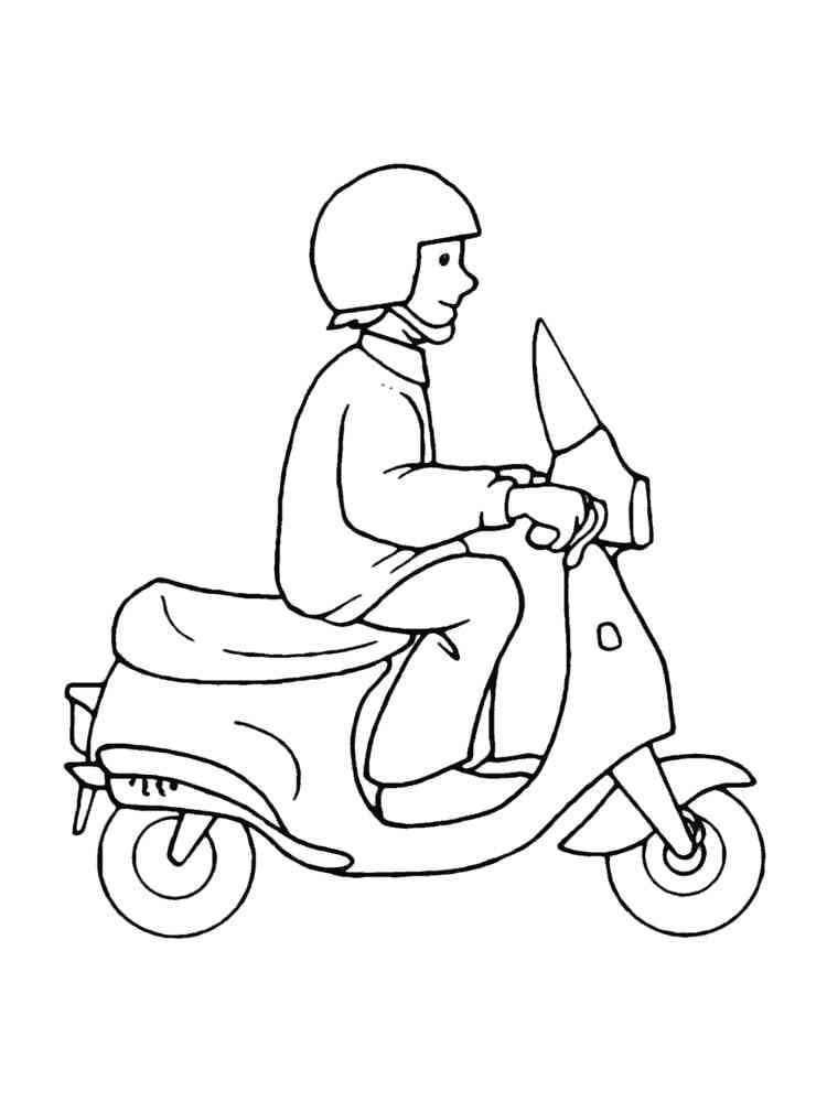 Tô màu Đi Xe Gắn Máy