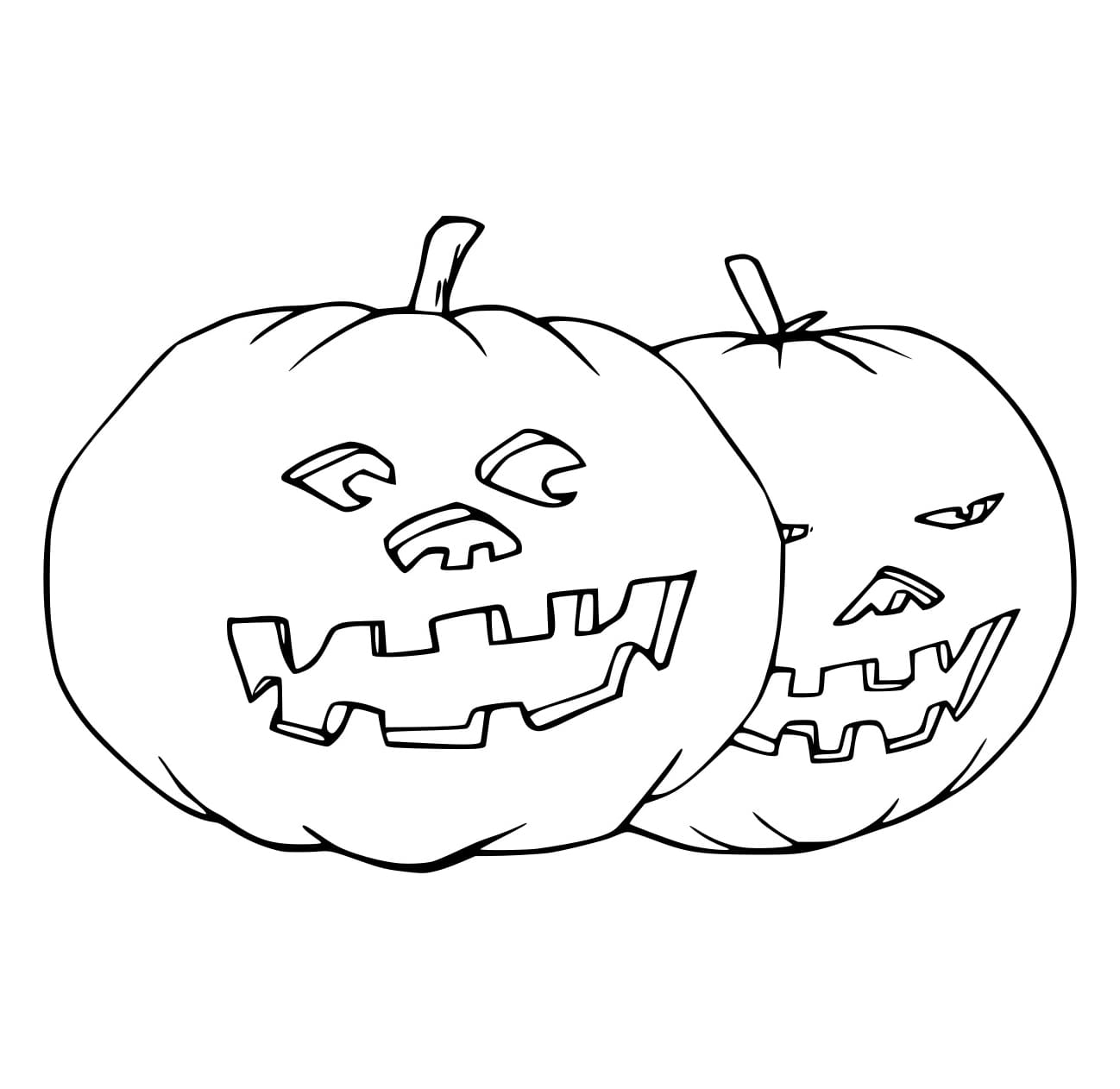 Tô màu Hai Quả Bí Ngô Halloween