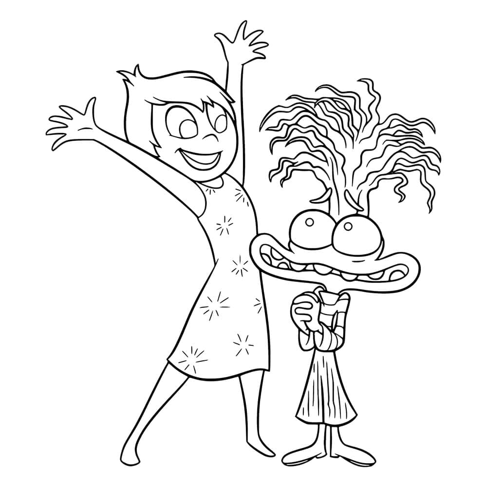 Tô màu Joy và Anxiety Trong Inside Out 2