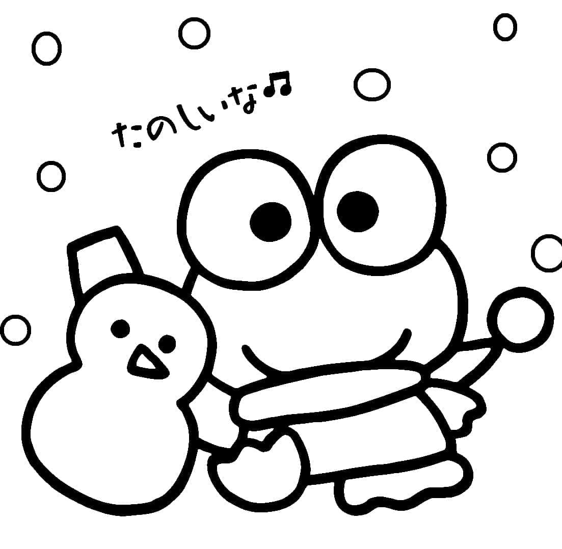 Tô màu Keroppi Cute Đáng Yêu