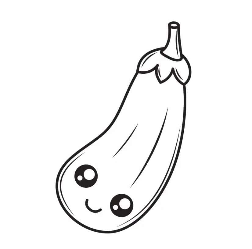 Tô màu Quả Cà Tím Cute