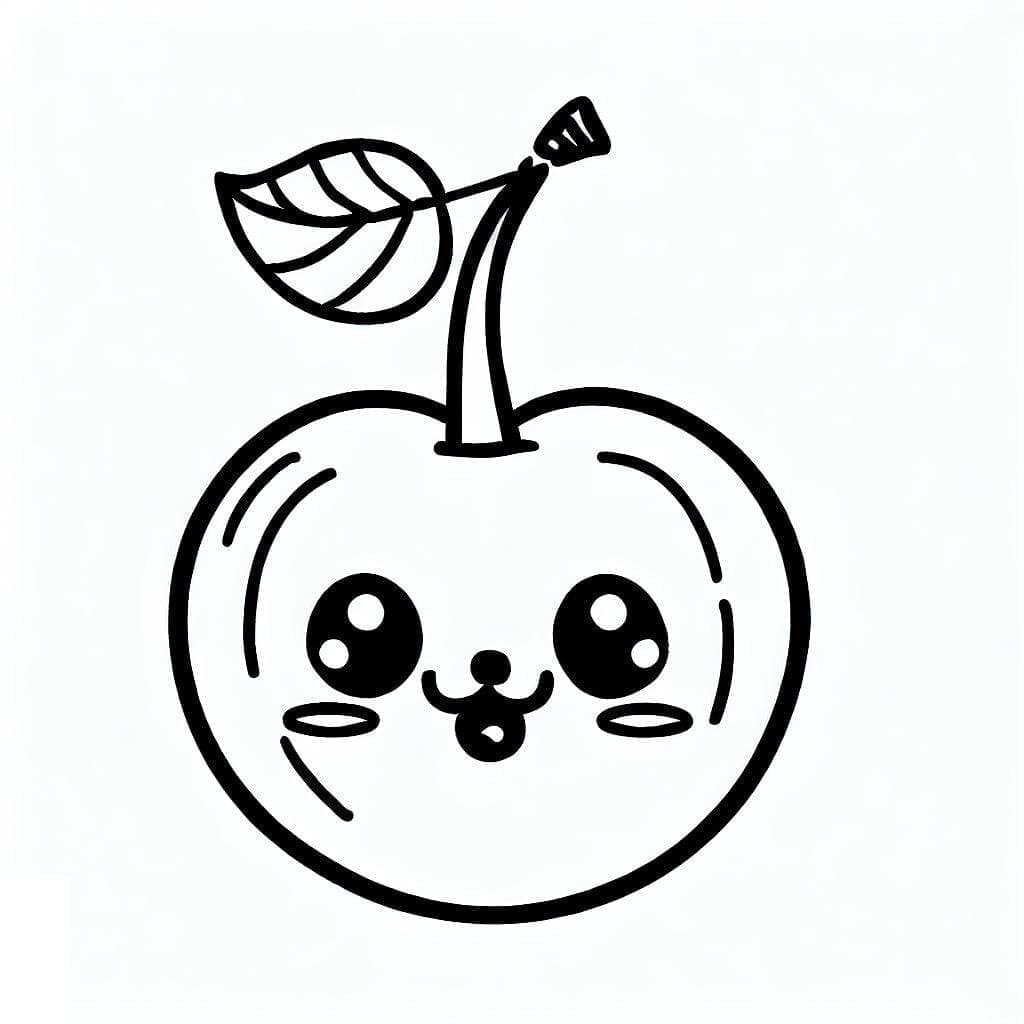 Tô màu Quả Cherry Cute Đáng Yêu