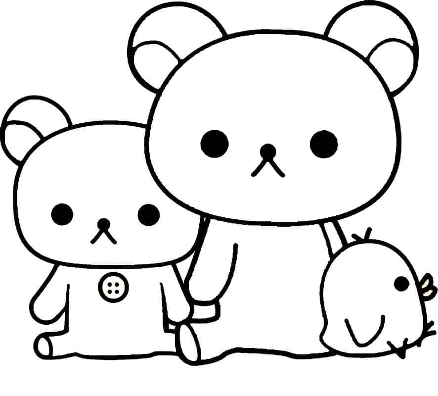 Tô màu Rilakkuma Với Bạn Bè