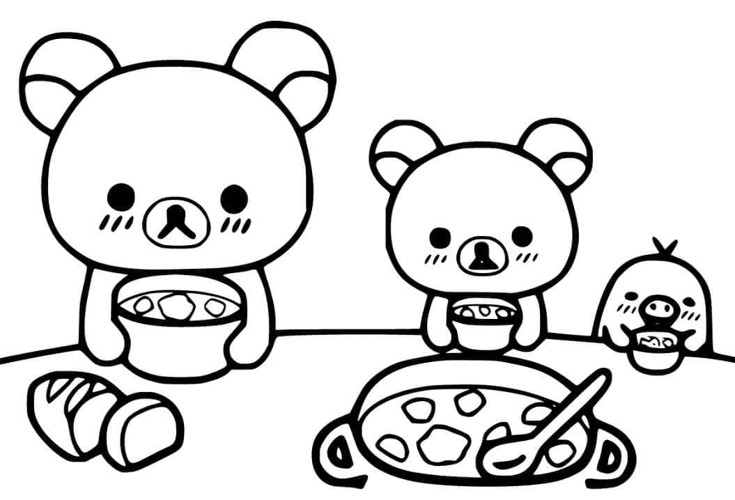 Tô màu Rilakkuma Xinh Xắn