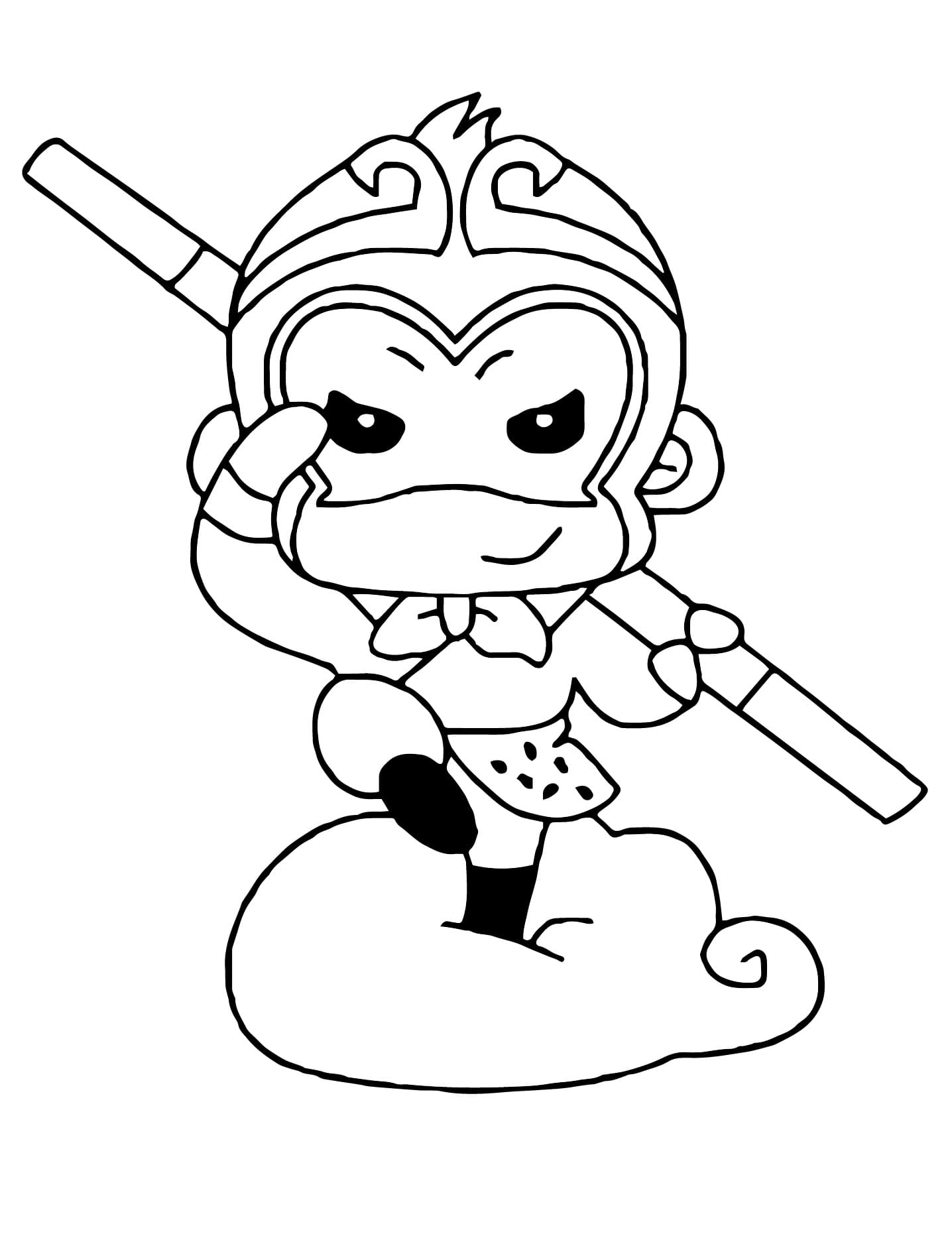 Tô màu Tôn Ngộ Không Cực Ngầu