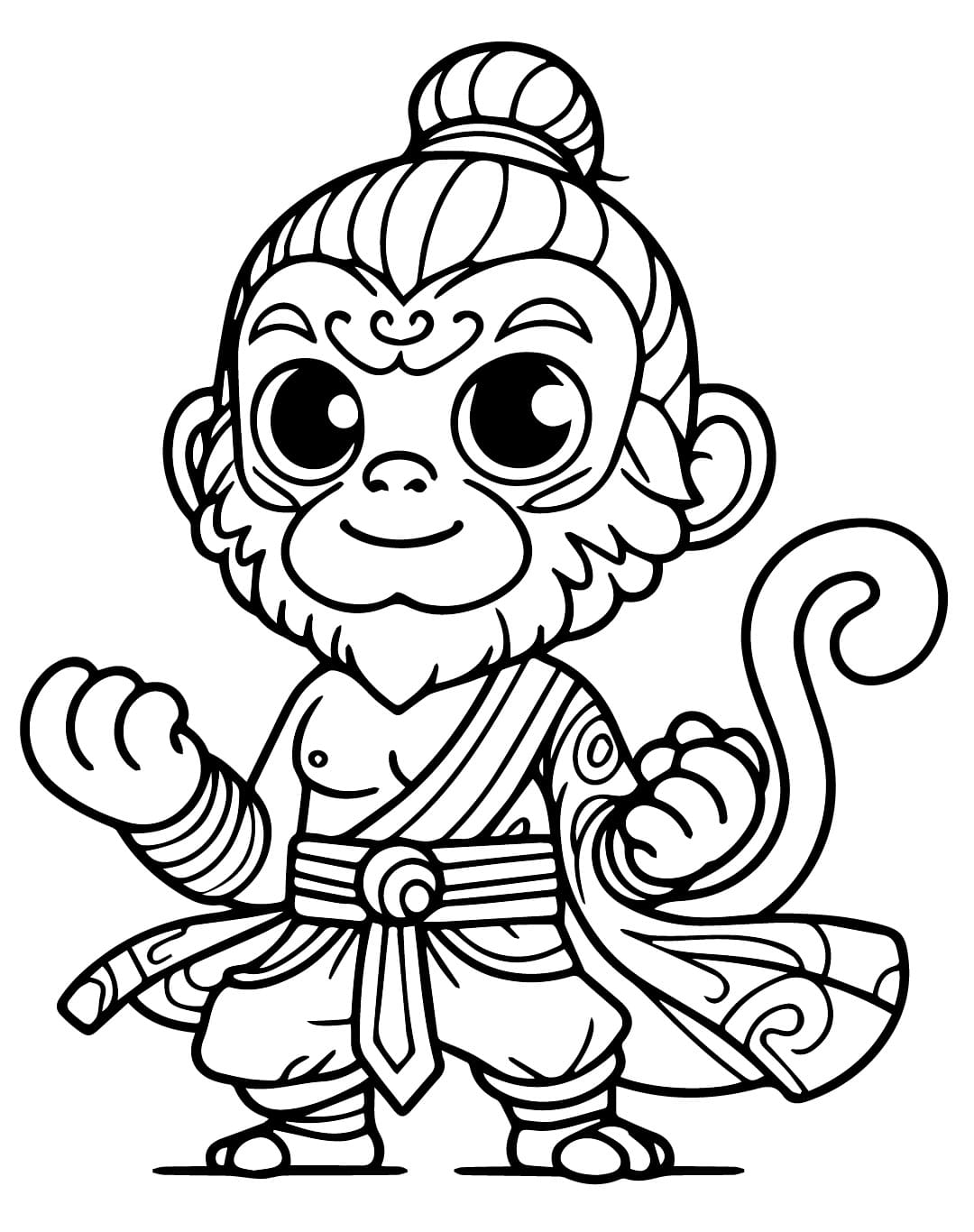 Tô màu Tôn Ngộ Không Cute