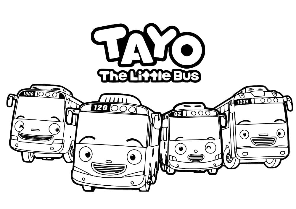 Tô màu Xe Buýt Tayo Nhỏ