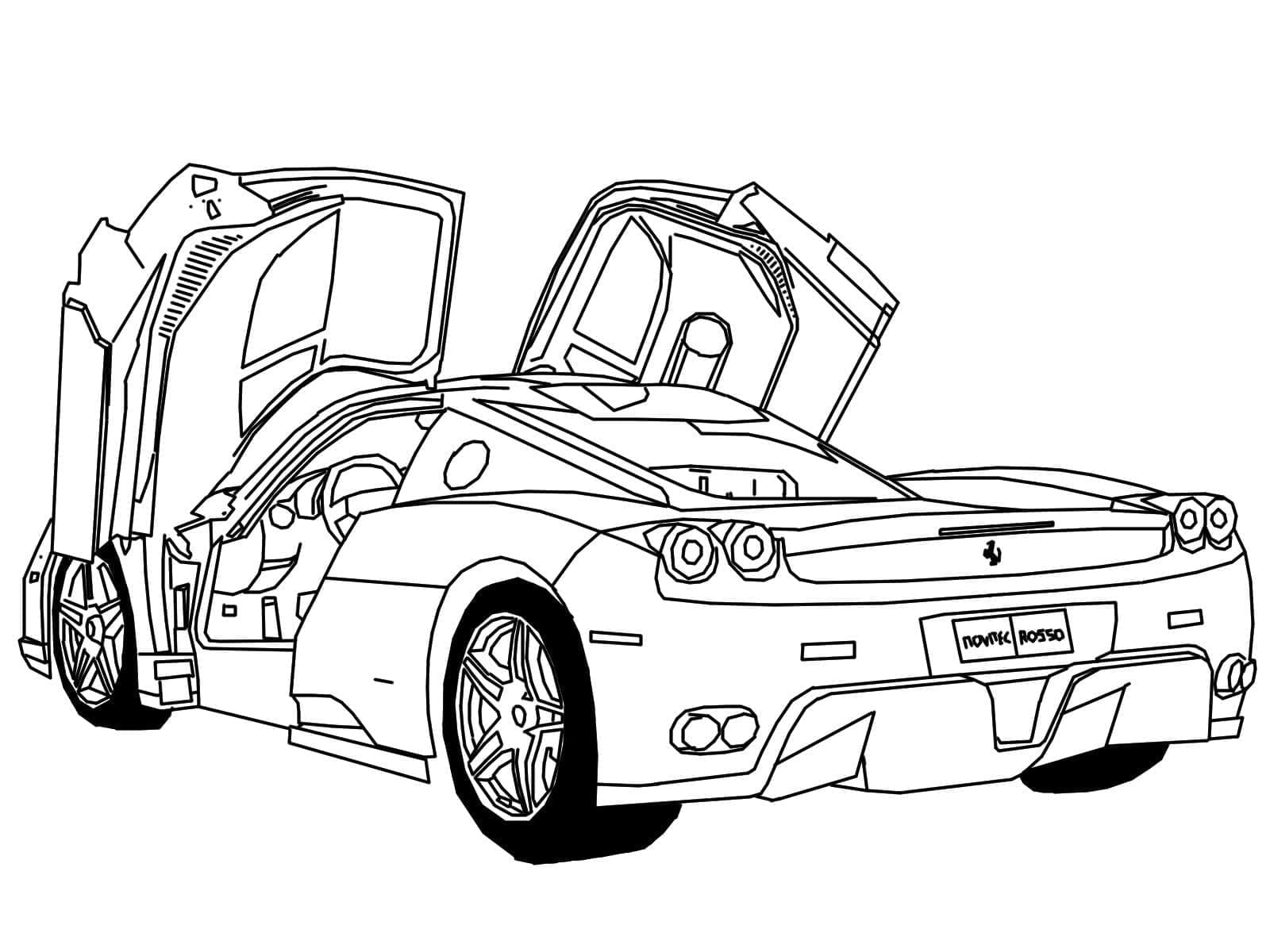 Tô màu Xe Ferrari Hiện Đại