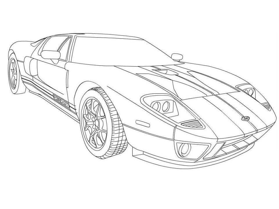 Tô màu Xe Ford GT