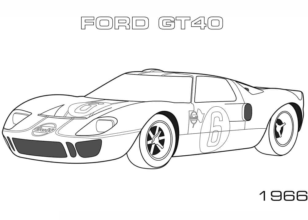 Tô màu Xe Ford GT40