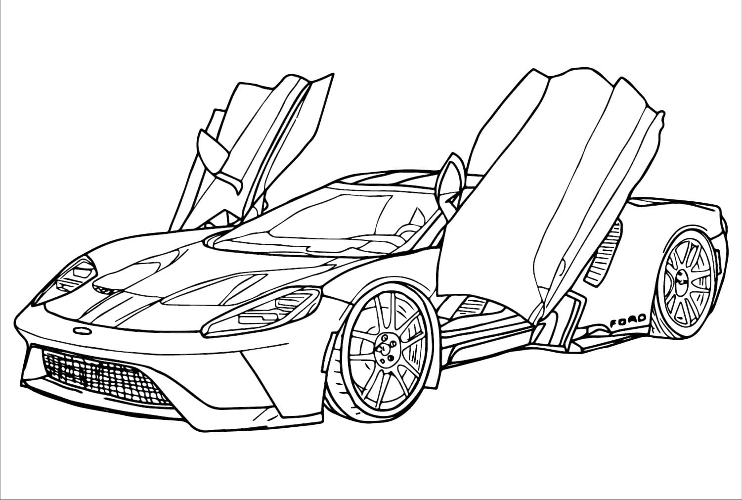 Tô màu Xe Ford Thể Thao