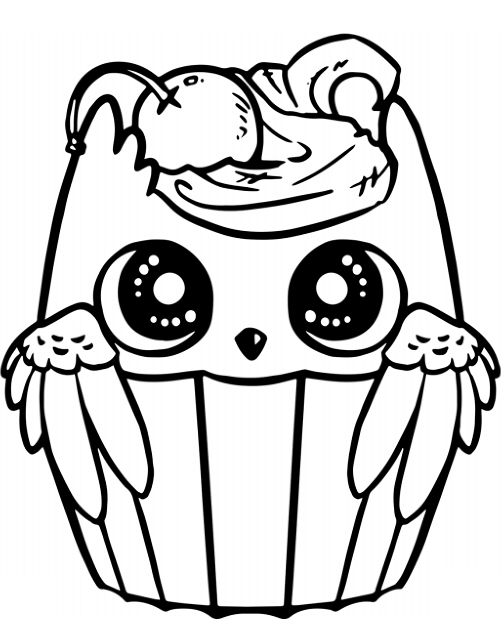 Tô màu bánh cupcake hình con cú