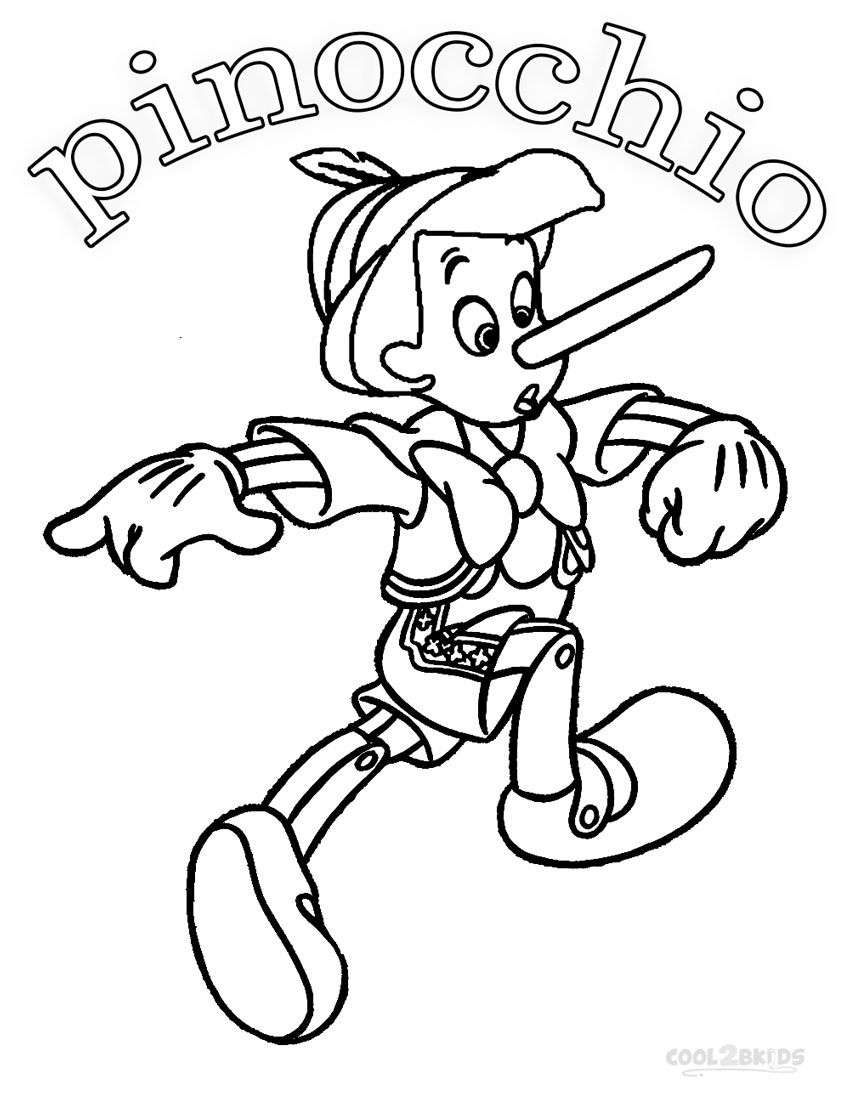 Tô màu cậu bé pinocchio mũi dài