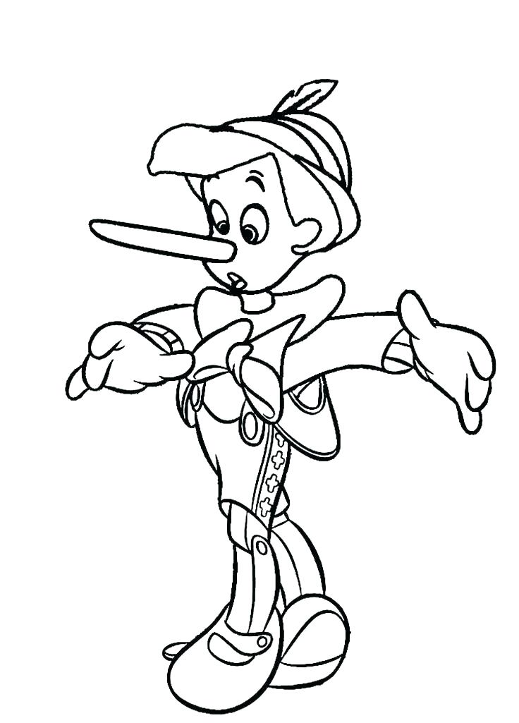 Tô màu cậu bé pinocchio ngạc nhiên