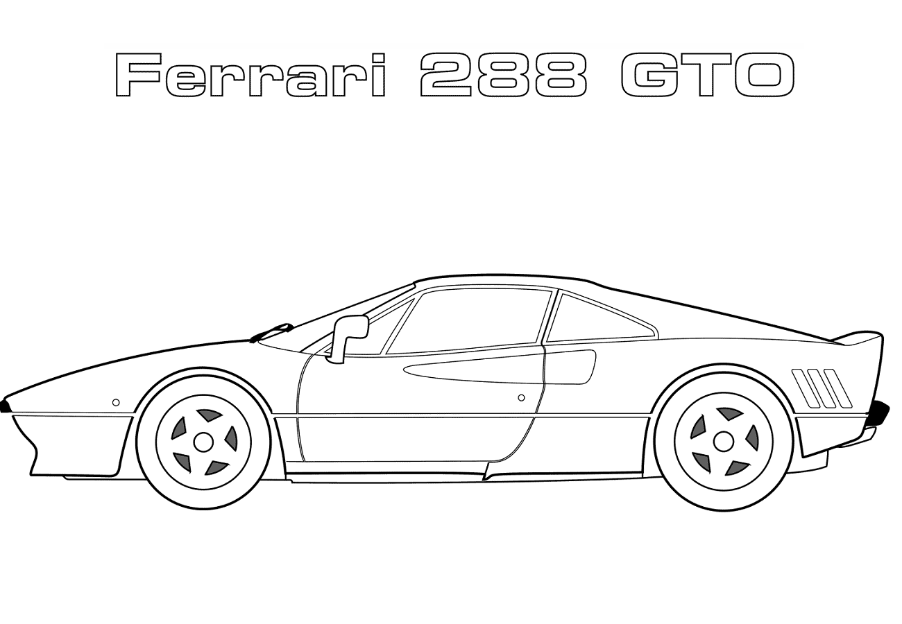 Tô màu ferrari 288 gto