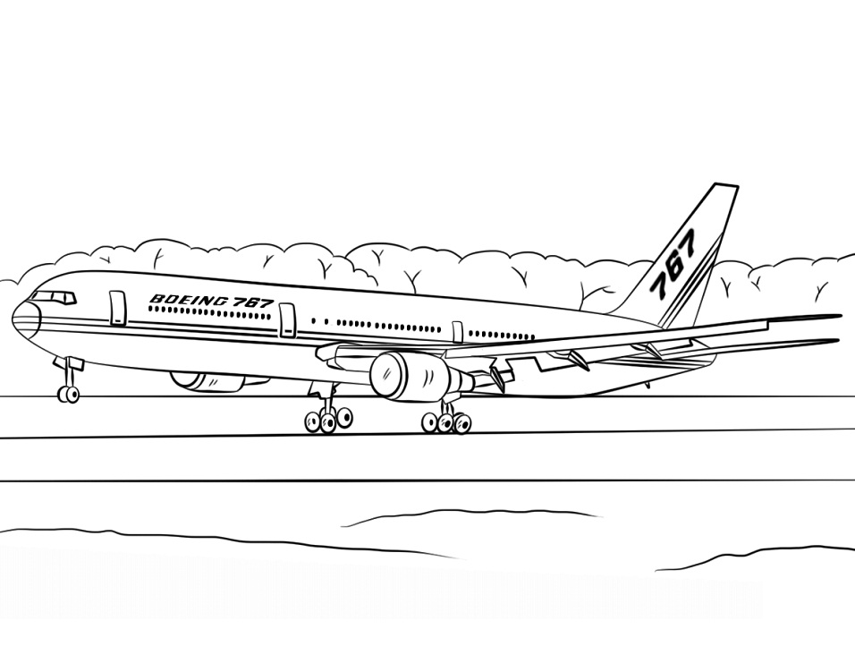 Tô màu máy bay boeing 767-400er