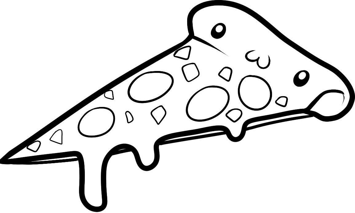 Tô màu miếng pizza dễ thương