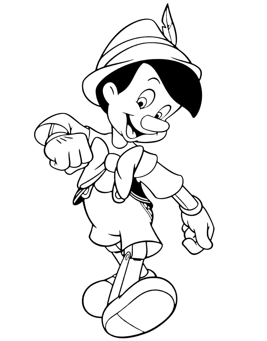 Tô màu Pinocchio Coloring Page Disneys Pinocchio Coloring Pages Disneyclips