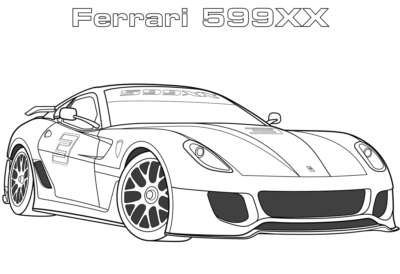 Tô màu siêu xe ferrari 599xx