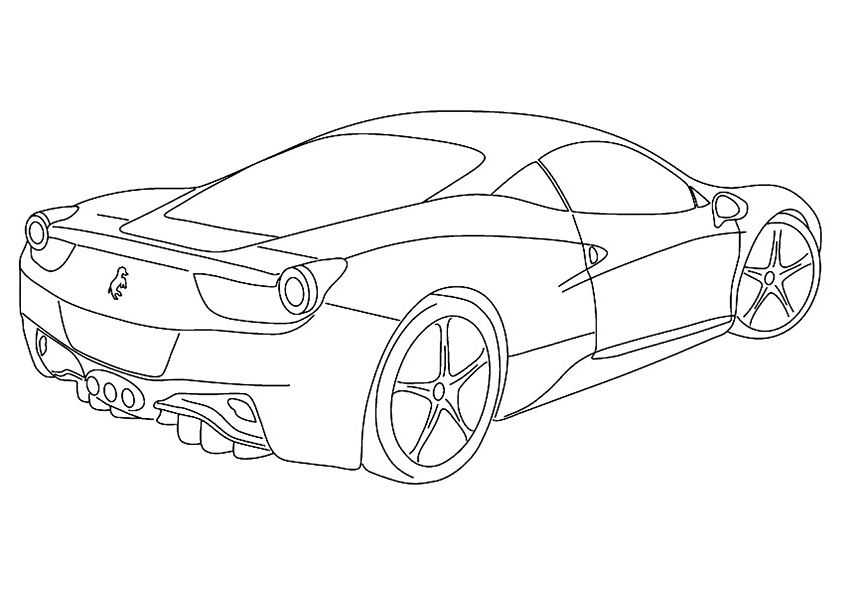 Tô màu siêu xe ferrari