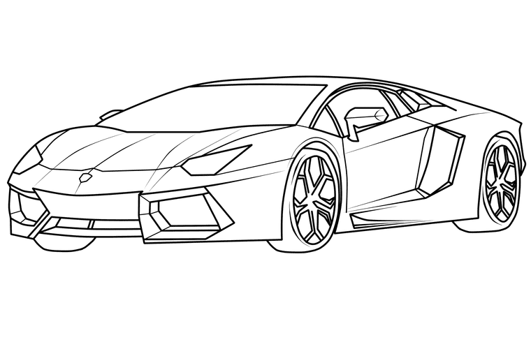 Tô màu siêu xe lamborghini aventador