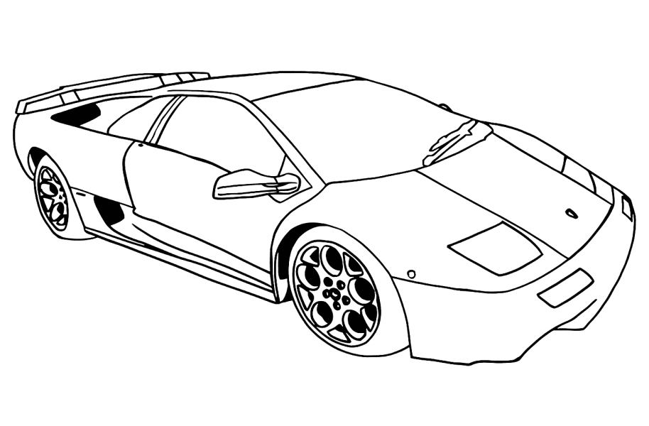 Tô màu siêu xe lamborghini diablo