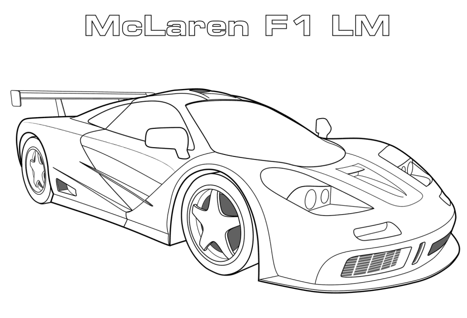 Tô màu siêu xe mclarren f1 lm