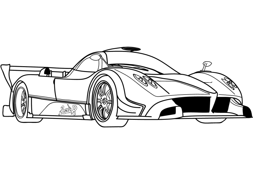 Tô màu siêu xe pagani zonda r