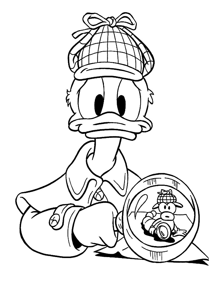 Tô màu thám tử vịt donald