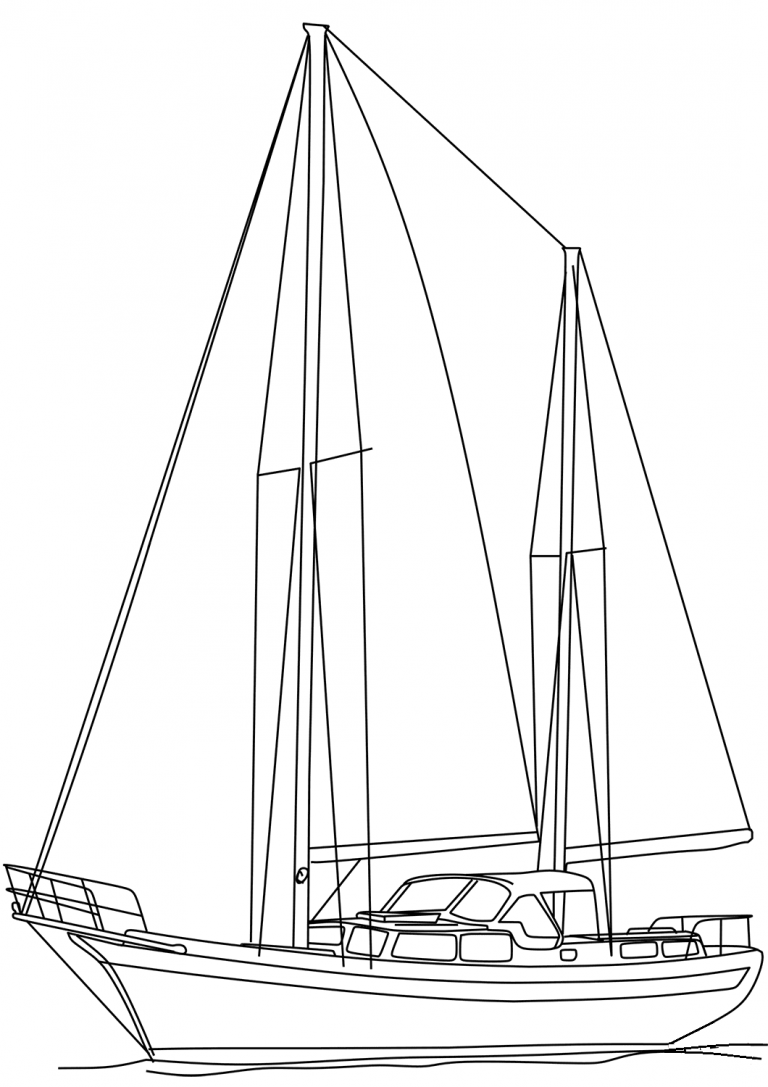Tô màu thuyền ketch