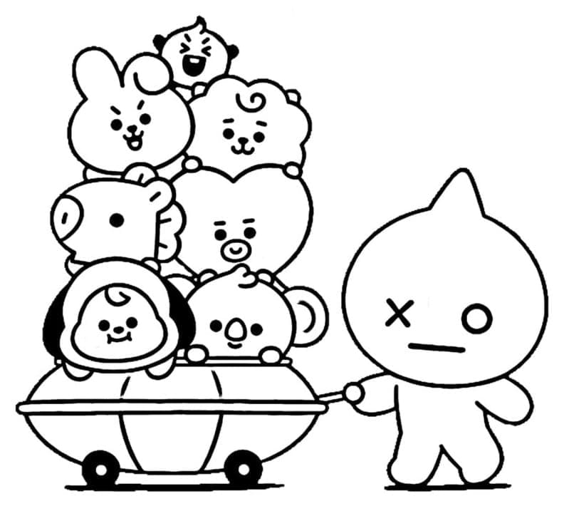 Tô màu Bộ Sưu Tập BT21 Cute Nhất