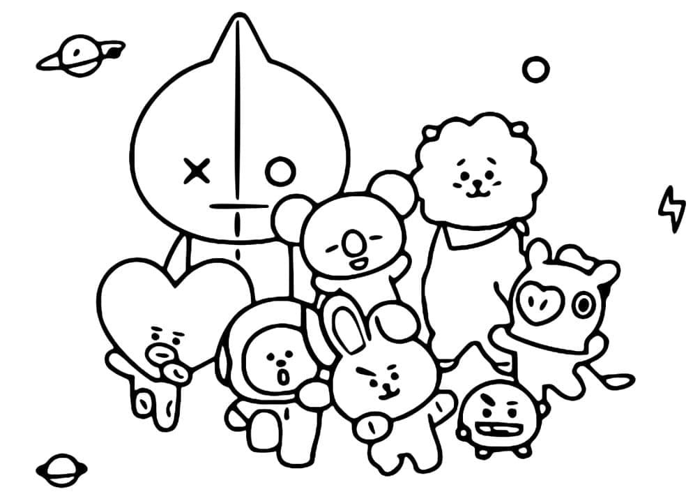 Tô màu Bộ Sưu Tập BT21