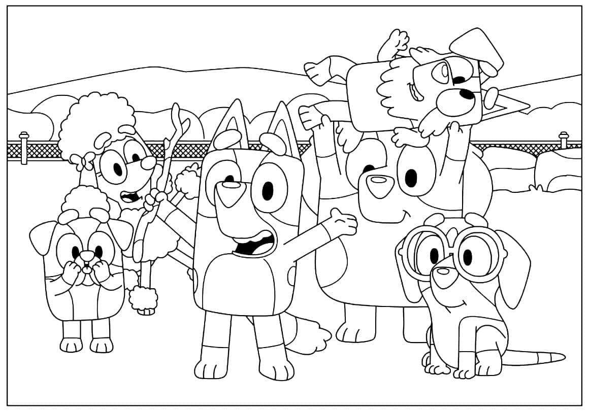 Tô màu Chú Chó Bluey và Các Bạn
