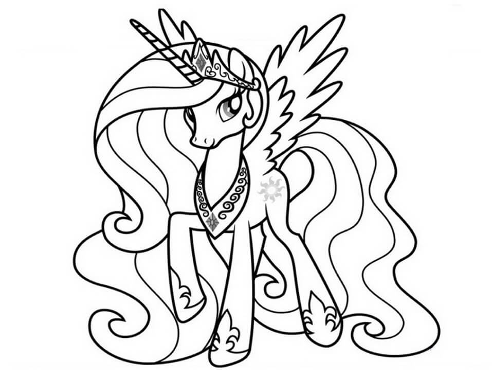 Tô màu Công Chúa Celestia Đáng Yêu