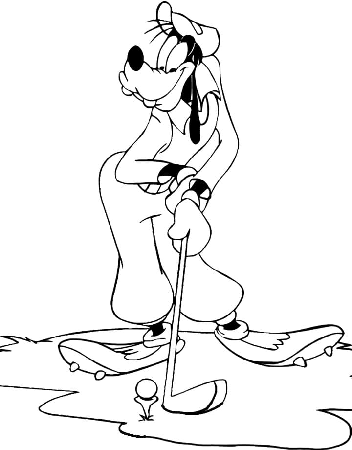 Tô màu Goofy Đánh Gôn