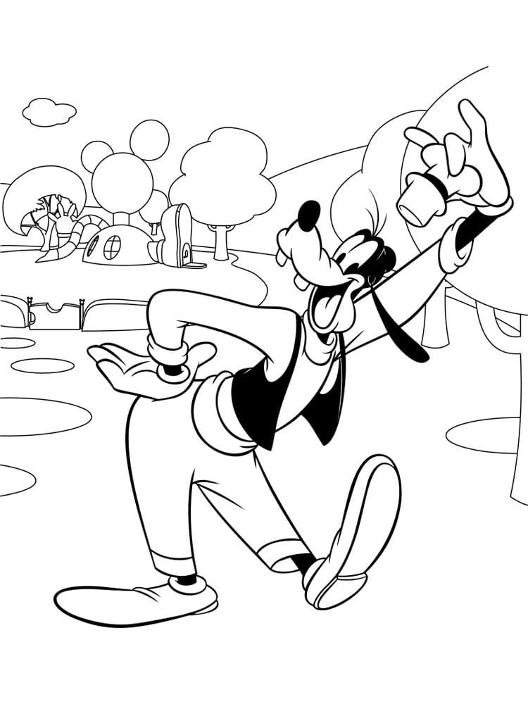 Tô màu Goofy Thân Thiện