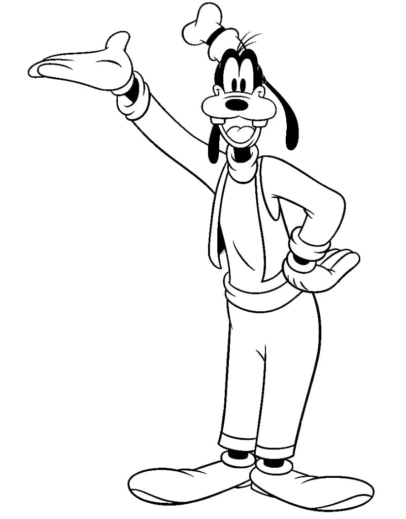 Tô màu Goofy Tốt Bụng