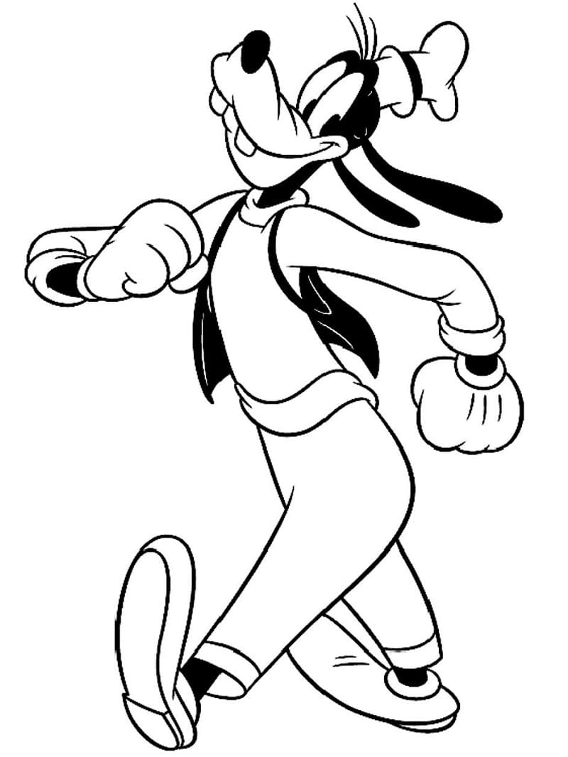 Tô màu Goofy Vui Vẻ