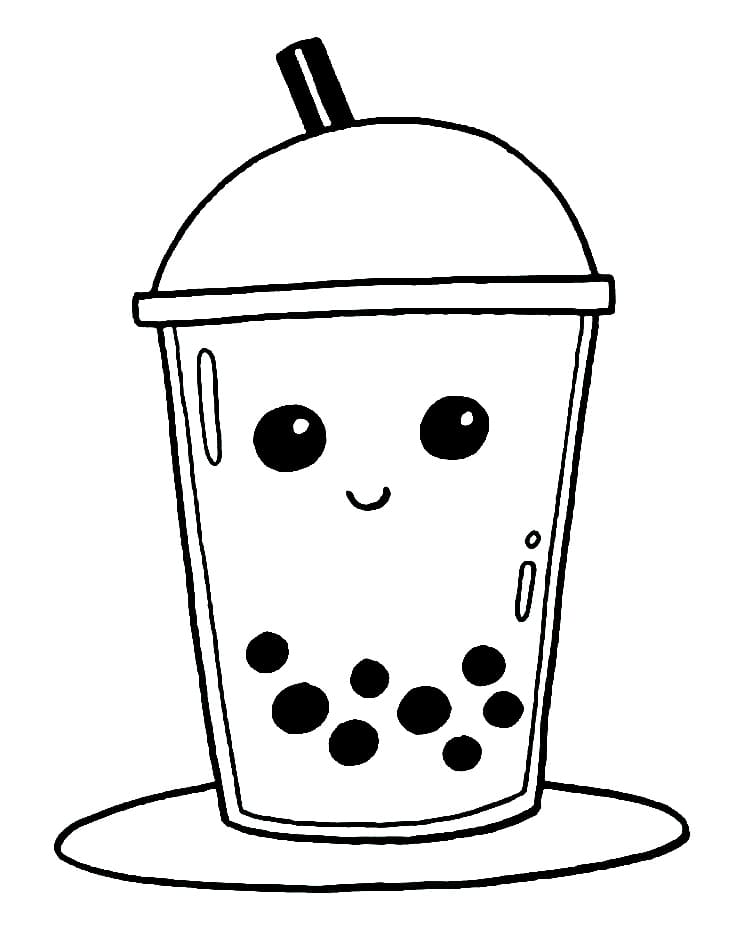 Tô màu Hình Cốc Trà Sữa Cute