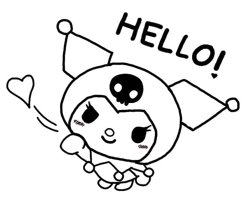 Tô màu Kuromi Cute Đáng Yêu